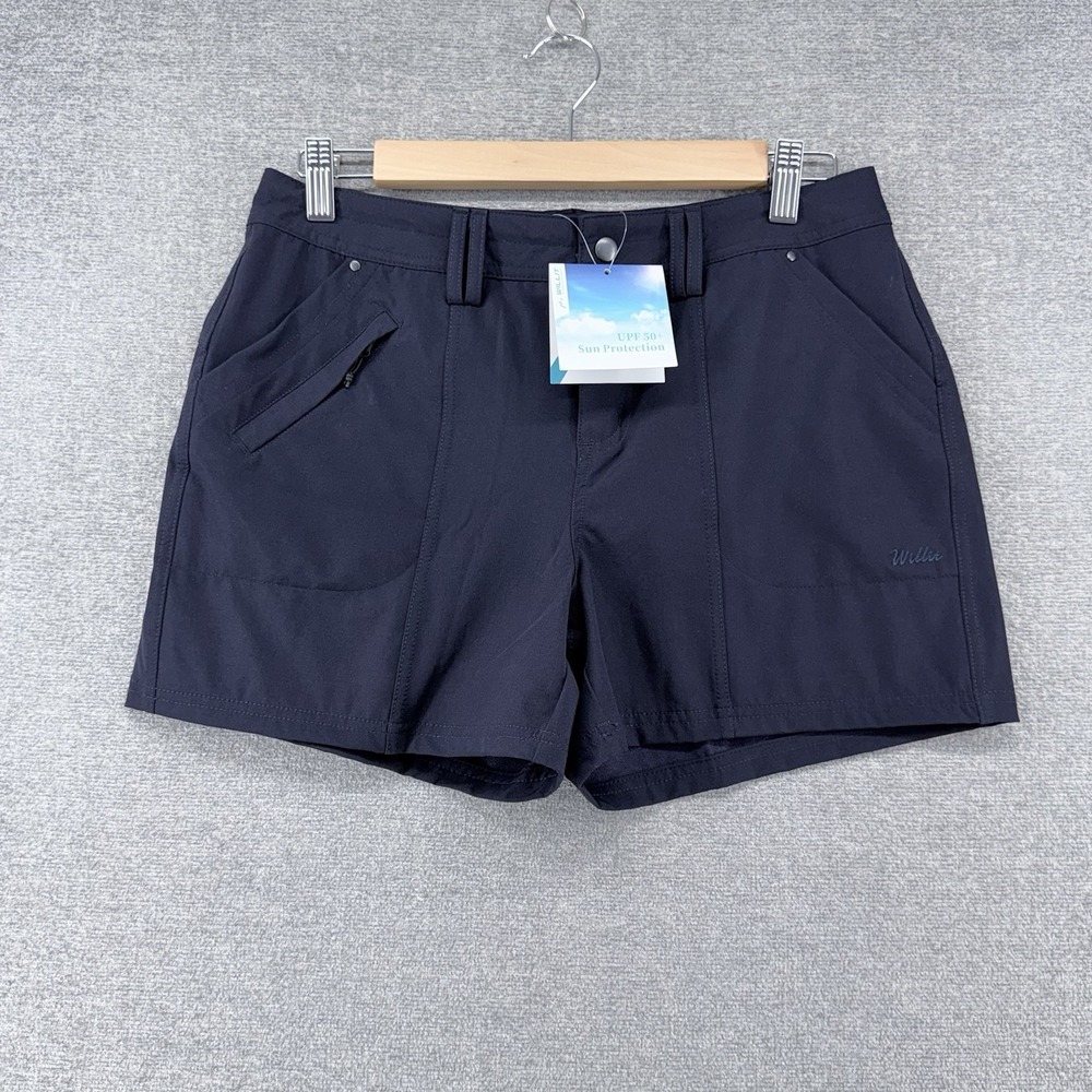 Willit Hiking Shorts Women Size 6 Blue Outdoor UPF 50 Nylon NEW